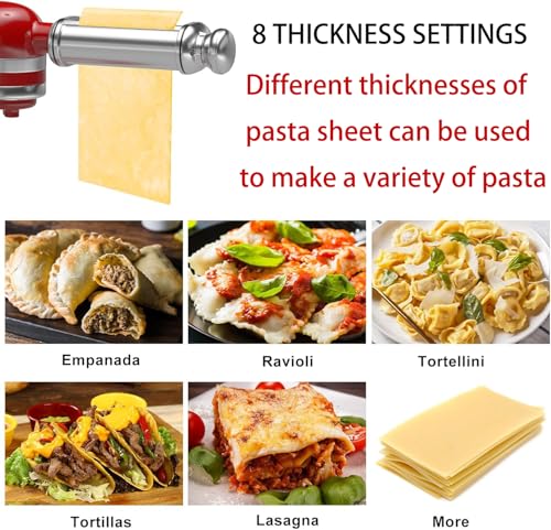 3-Piece Stainless Steel Pasta Maker Attachment for Stand Mixers