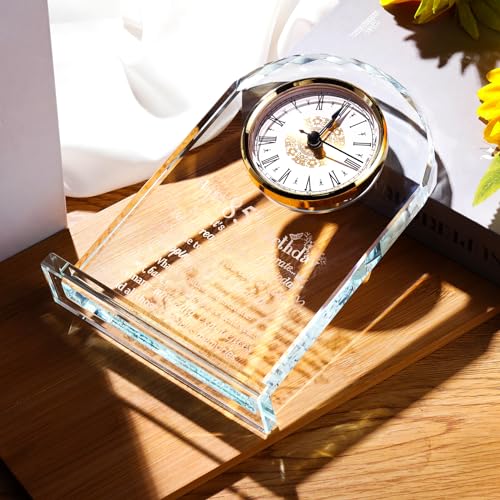 85th Birthday Glass Quartz Clock Keepsake Gift for Him or Her