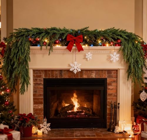 Supoice 5FT Artificial Norfolk Pine Garland 2 Pack Christmas Holiday Decor