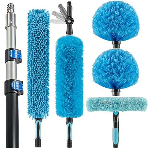 High Ceiling Duster Kit with 5-12ft Extendable Pole & Window Squeegee
