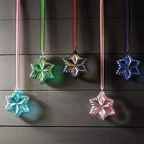 Glass Eye Studio Vintage Star Ornament - Red, 3.5" Handmade