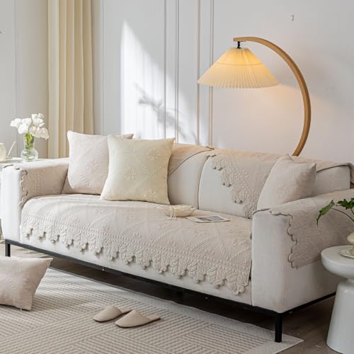 Quilted Cotton Dog Couch Cover, Non-Slip Sofa Slipcover Furniture Protector