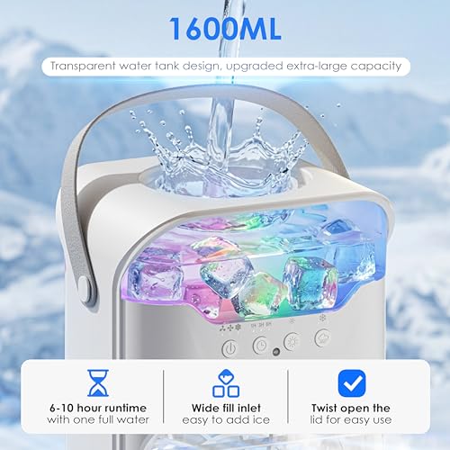 Portable Air Cooler 4-in-1 Personal AC with 1600ml Tank and Remote Control