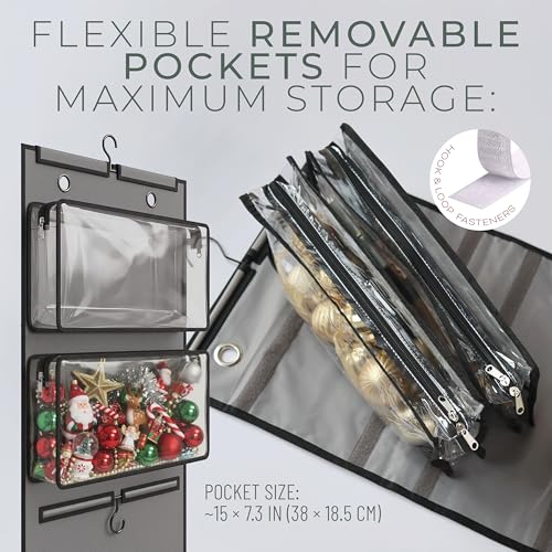 Hanging Wrapping Paper Organizer Over-the-Door Gift Bag Storage Holder
