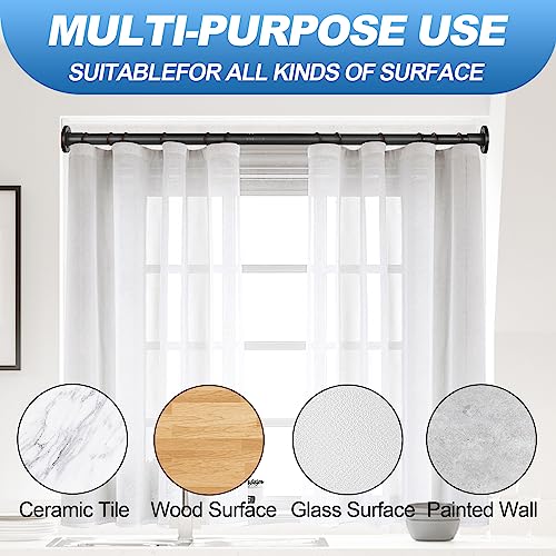 CorkLatta Heavy Duty Black Shower Curtain Rod 31 to 80 Inch Adjustable