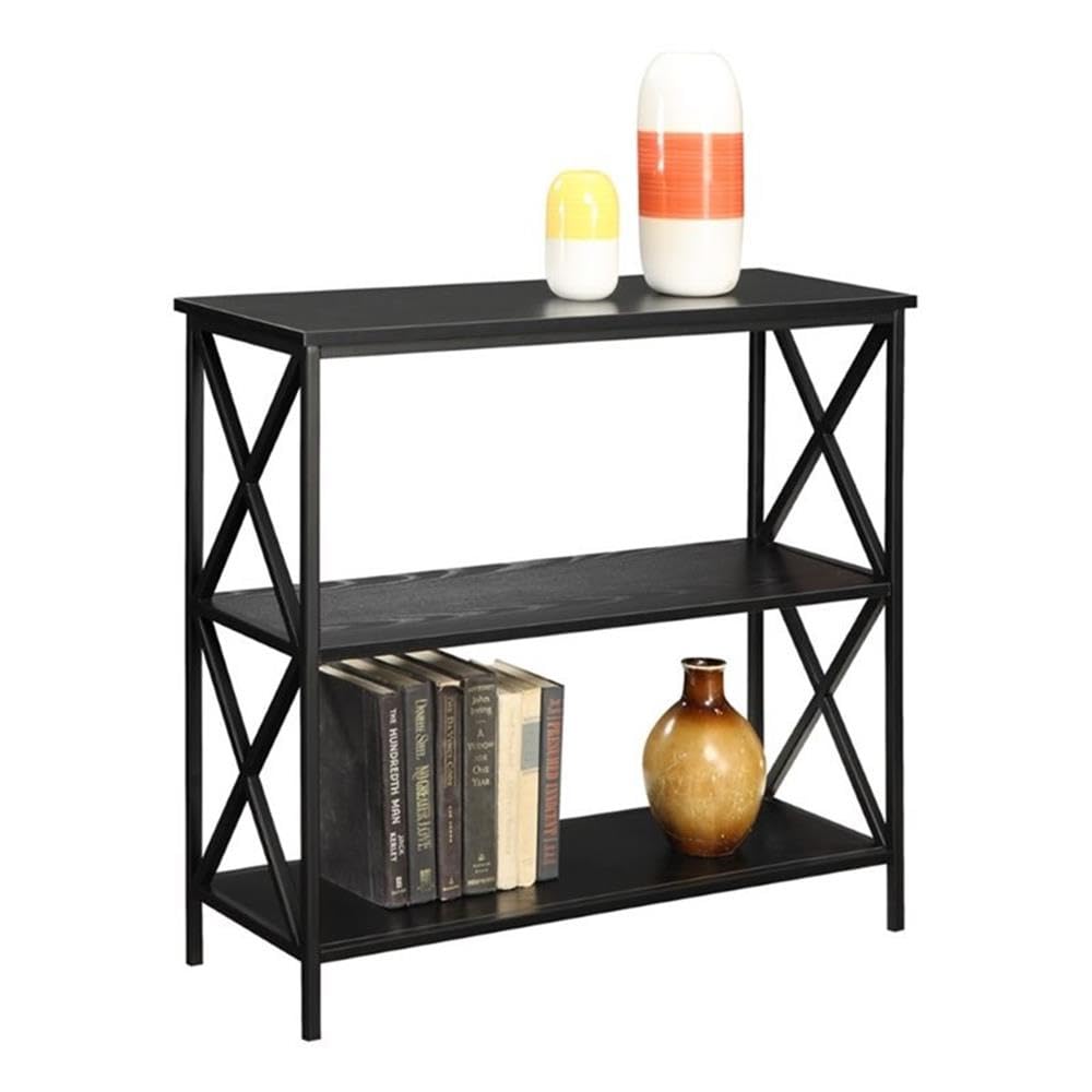 Convenience Concepts Tucson 3 Tier Bookcase, Black