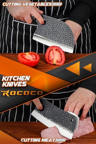 ROCOCO 13PCS Butcher & Chef Knife Set with Leather Roll - Serbian Viking Boning Knives