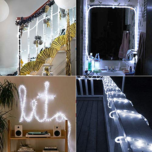 18ft LED Rope Lights, Connectable Cool White Waterproof Tube Light