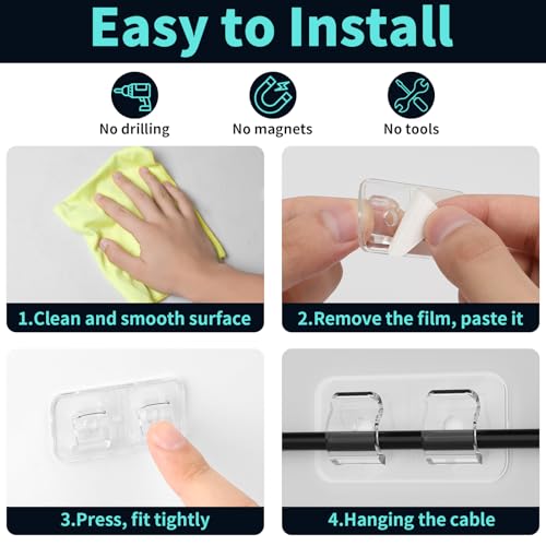 30-Pack Outdoor String Light Hooks, Waterproof Heavy Duty Adhesive Clips