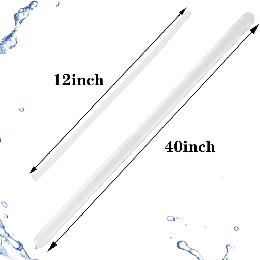 Skiennix 260 White Long Balloons - Thickening Latex Twisting Balloons for Party Decorations | 100 Pcs