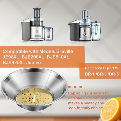 Juicer Mesh Filter Basket with Titanium Blade for BJE Series Juicers