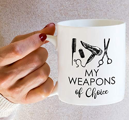 Retreez HST004 White 11 oz Coffee Mug – My Weapons of Choice Brush Graphic