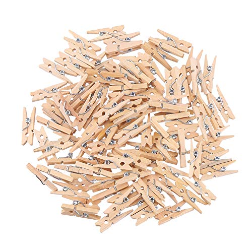 Mini Wooden Craft Clothespins - 1 Inch, 100pcs Pack
