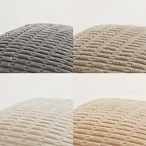 Fancy Homi Corduroy Throw Pillow Covers 18x18 - Set of 4 Boho Cushion Cases