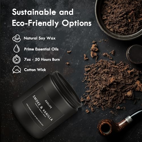 Men's Scented Candle Gift Set - 4 Pack Soy Wax Aromatherapy Candles (200 Hr)