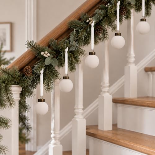 JYXCJL Velvet Christmas Balls 2.36 Inch, White, 24-Pack Shatterproof Ornaments