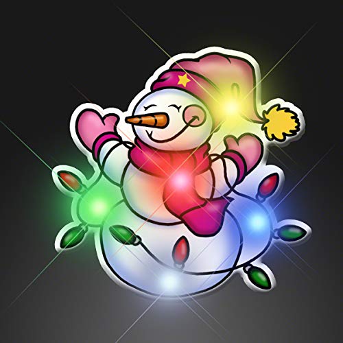 Christmas LED Lapel Pins Set of 25 - Holiday Party & Decoration Accessories