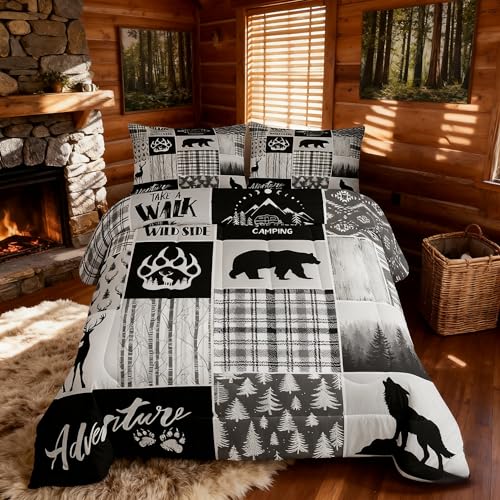 Manfei Adventure 03 Full Comforter Set - Pine Tree Kids & Adults Bedding, 79x90 duvet + 2 pillowcases
