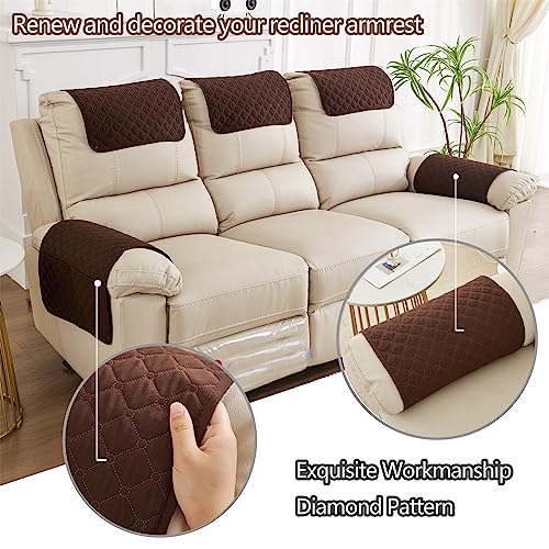 Recliner Armrest and Headrest Covers Set | Non-Slip Furniture Protectors