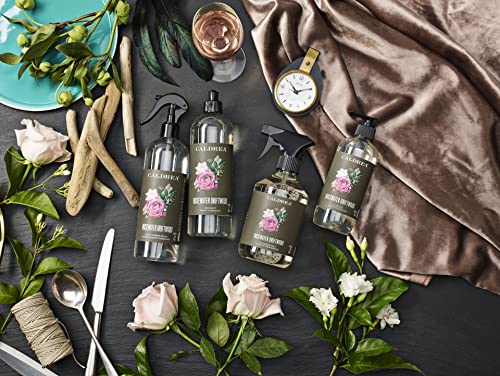 Caldrea Rosewater Driftwood Linen & Room Spray - Essential Oil Freshener, 16oz