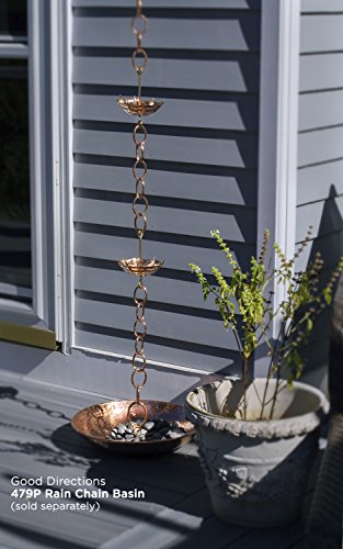 8.5-Foot Pure Copper Umbrella Rain Chain for Gutters