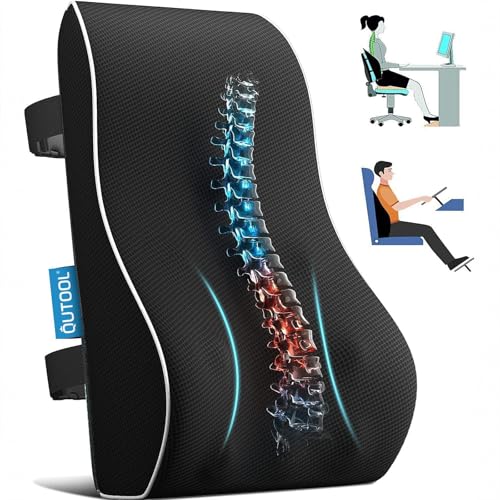 QUTOOL Ergonomic Lumbar Support Pillow for Office Chair & Car Seat