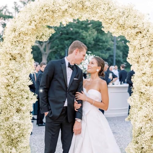 Dried Baby's Breath Flowers - 17-Inch Natural Ivory Gypsophila Bouquet