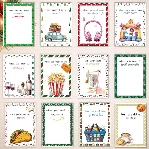 Semyifu S10 Christmas Gift Card Book — Surprises on Every Page, DIY Spiral-Bound Greeting Card Holder