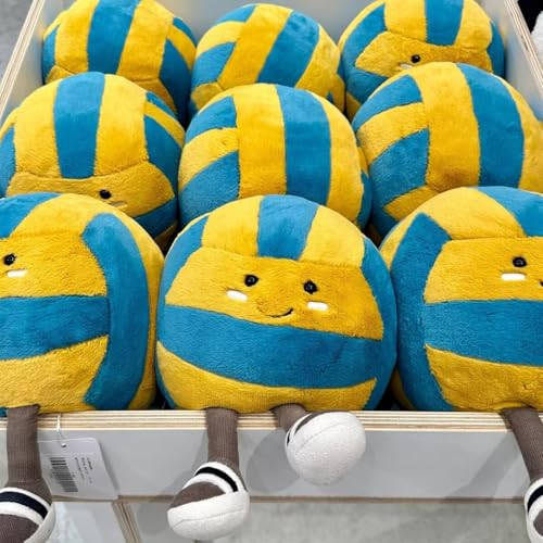 Soft Volleyball Plush Throw Pillow, 8-Inch Stuffed Sports Ball Toy