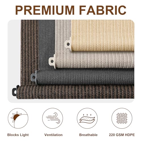 Cordless Outdoor Roller Shades - 96" x 96" Privacy Blinds