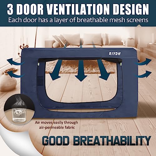 Blackout Bed Tent Privacy Canopy for Restful Sleep with 3 Doors