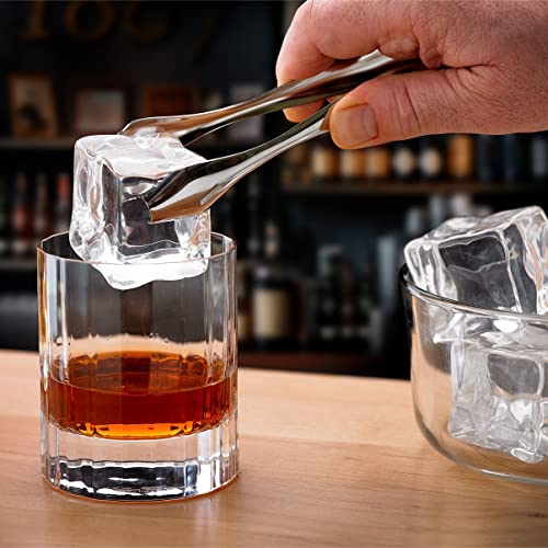 Barfly Ice Tong 7.1 Inch Stainless Steel Barware Tongs - Ergonomic Ice Handling Tool