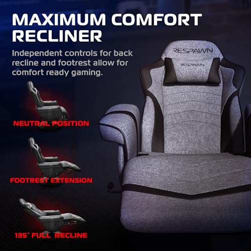 Ergonomic Gaming Recliner with Footrest, Swivel, and Cup Holder