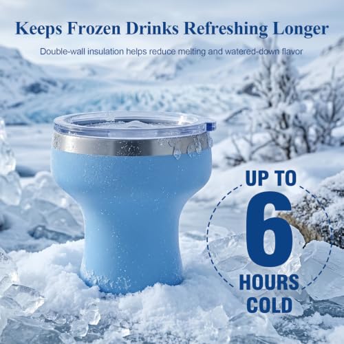 11 oz Insulated Margarita Tumbler with Lid and Straw - Stainless Steel