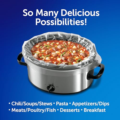 Slow Cooker Liners 20-Pack - Heat-Resistant Bags for 3-8 Qt Cookers