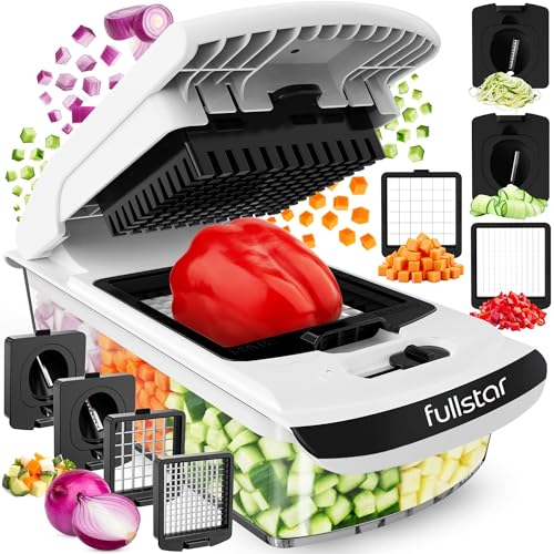 Fullstar Pro 4-in-1 Vegetable Chopper & Spiralizer - White, All-in-One Kitchen Tool