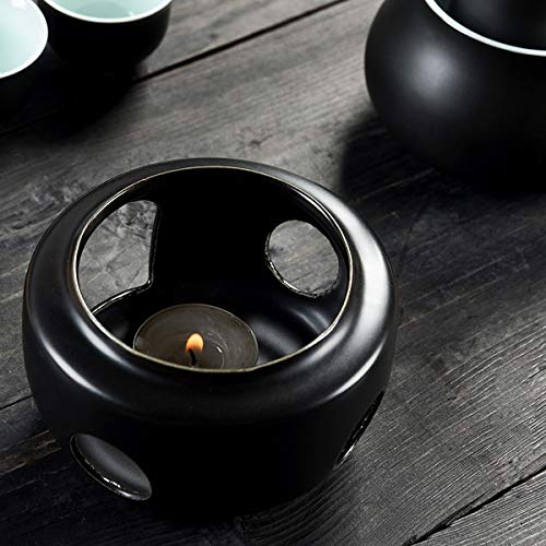 Dltsli Ceramic Sake Set with Warmer and Serving Tray - Japanese Sake Cup & Bottle