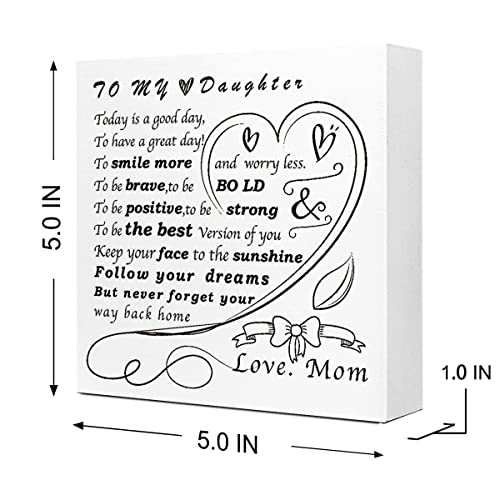 Follow Your Dreams Wooden Plaque Sign - Daughter Gift from Mom, Home Office Decor