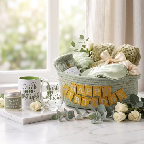 Zopeal Green Spa Gift Basket Set for Women - Relaxation & Self-Care