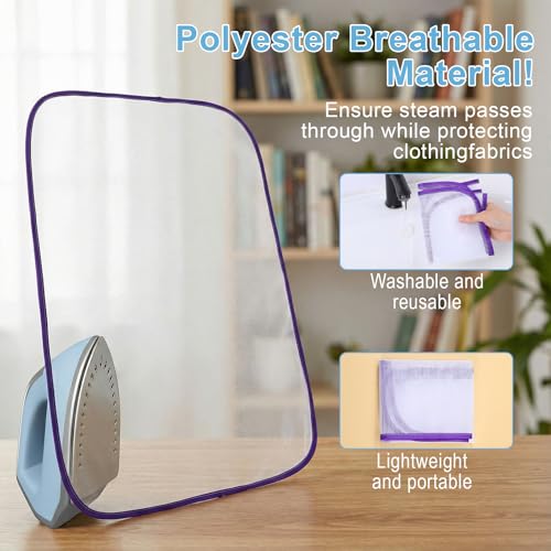 3-Piece Ironing Mesh Pressing Cloth Set - Protective Heat Shield for Fabrics