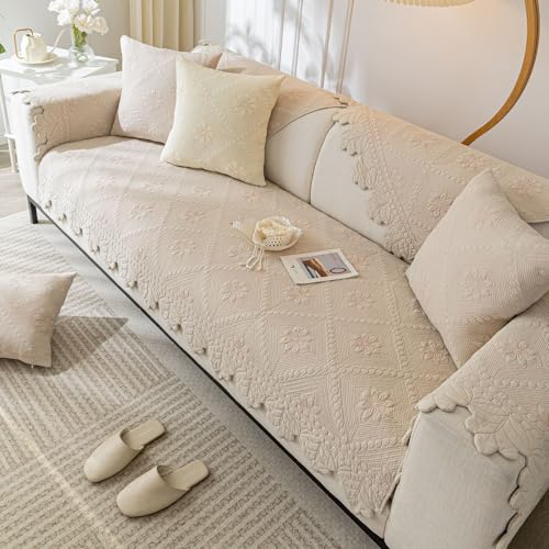 Quilted Cotton Dog Couch Cover, Non-Slip Sofa Slipcover Furniture Protector