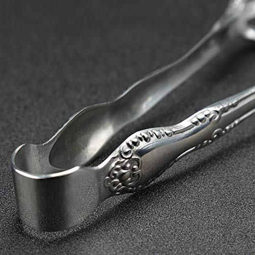 MASSJOY 1pcs Eagle Claw Shaped Ice Tongs for Bar & Ice Serving, 8 Inch Stainless Steel