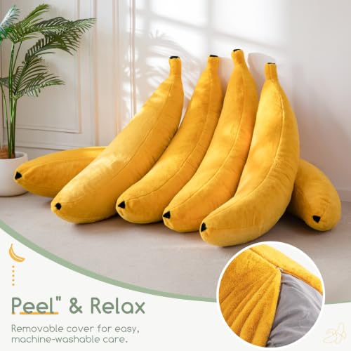 Banana Shape Memory Foam Body Pillow - Soft Decorative Cushion