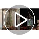 Musical Christmas Tree Snow Globe Lantern with Rotating Train & Timer