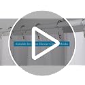 AmazerBath White Waffle Shower Curtain - Heavy Duty 240GSM Fabric