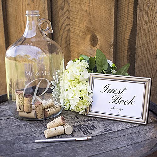 Personalized 1-Gallon Glass Growler - Custom Engraved Wedding Keepsake