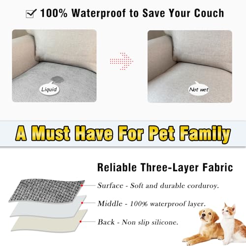 Waterproof Sofa Arm Covers Set of 2 - Anti-Slip Armrest Protectors
