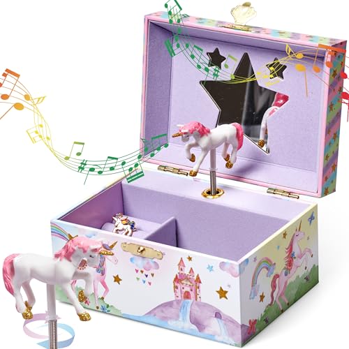 Unicorn Musical Jewelry Box for Girls - The Beautiful Dreamer Tune