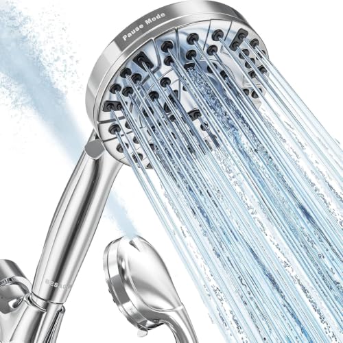 9-Setting High Pressure Handheld Shower Head with 6ft Hose and Power Wash