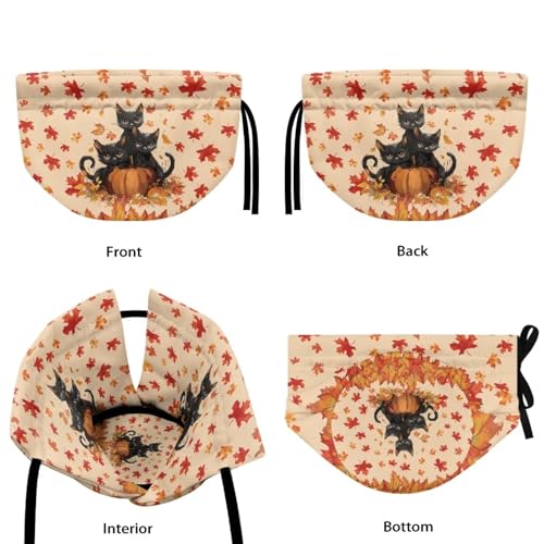 Black Cat Pumpkin Tea Cozy - Insulated Teapot Warmer Cover
